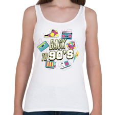 PRINTFASHION Back to the 90's - Női atléta - Fehér női trikó