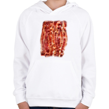 PRINTFASHION Bacon - Gyerek kapucnis pulóver - Fehér gyerek pulóver, kardigán