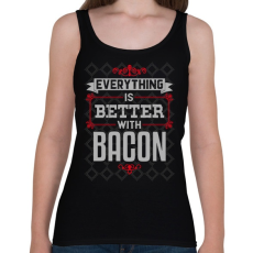 PRINTFASHION Bacon - Női atléta - Fekete