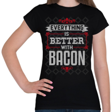 PRINTFASHION Bacon - Női póló - Fekete