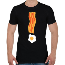 PRINTFASHION Bacon tojás - Férfi póló - Fekete férfi póló