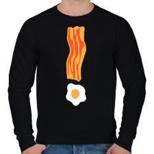 PRINTFASHION Bacon tojás - Férfi pulóver - Fekete férfi pulóver, kardigán