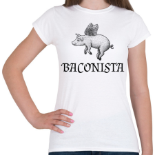 PRINTFASHION Baconista - Női póló - Fehér női póló