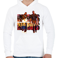 PRINTFASHION BAD BOYS BAD BOYS - Férfi kapucnis pulóver - Fehér férfi pulóver, kardigán