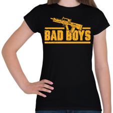 PRINTFASHION Bad boys gun - Női póló - Fekete női póló