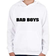 PRINTFASHION BAD BOYS - Gyerek kapucnis pulóver - Fehér gyerek pulóver, kardigán