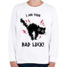 PRINTFASHION bad luck - Gyerek pulóver - Fehér gyerek pulóver, kardigán