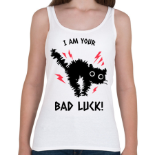 PRINTFASHION bad luck - Női atléta - Fehér női trikó