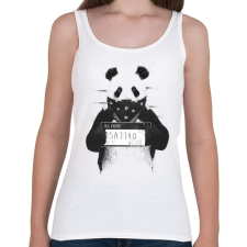 PRINTFASHION Bad panda - Női atléta - Fehér női trikó