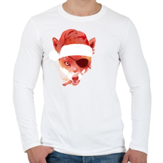 PRINTFASHION Bad santa - Férfi hosszú ujjú póló - Fehér