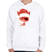 PRINTFASHION Bad santa - Gyerek kapucnis pulóver - Fehér gyerek pulóver, kardigán