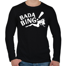 PRINTFASHION Bada Bing - Férfi hosszú ujjú póló - Fekete