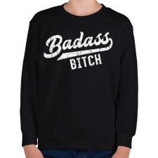 PRINTFASHION Badass b*tch - Gyerek pulóver - Fekete gyerek póló