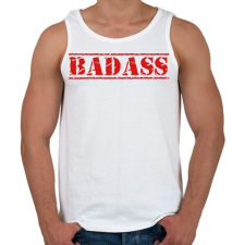 PRINTFASHION Badass - Férfi atléta - Fehér atléta, trikó