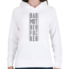 PRINTFASHION BadMotherfucker - Női kapucnis pulóver - Fehér