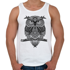 PRINTFASHION bagoly - Férfi atléta - Fehér