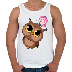 PRINTFASHION bagoly - Férfi atléta - Fehér