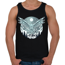 PRINTFASHION bagoly - Férfi atléta - Fekete