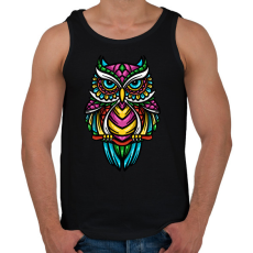 PRINTFASHION Bagoly  - Férfi atléta - Fekete