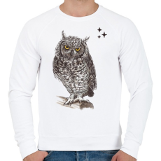 PRINTFASHION bagoly - Férfi pulóver - Fehér