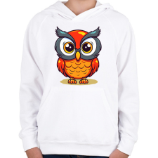 PRINTFASHION Bagoly  - Gyerek kapucnis pulóver - Fehér gyerek pulóver, kardigán