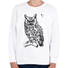 PRINTFASHION bagoly - Gyerek pulóver - Fehér gyerek pulóver, kardigán