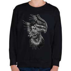 PRINTFASHION bagoly - Gyerek pulóver - Fekete