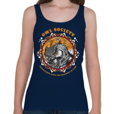 PRINTFASHION Bagoly közösség - Női atléta - Sötétkék női trikó