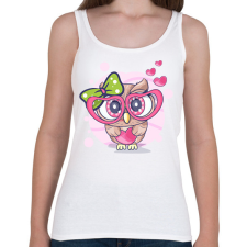 PRINTFASHION Bagoly  - Női atléta - Fehér női trikó