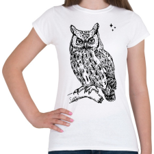 PRINTFASHION bagoly - Női póló - Fehér női póló