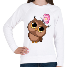 PRINTFASHION bagoly - Női pulóver - Fehér