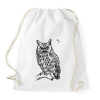 PRINTFASHION bagoly - Sportzsák, Tornazsák - Fehér
