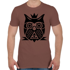 PRINTFASHION Bagolyszem - Férfi póló - Mogyoróbarna férfi póló