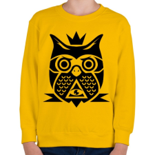 PRINTFASHION Bagolyszem - Gyerek pulóver - Sárga gyerek pulóver, kardigán