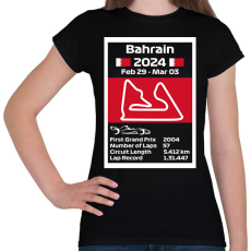 PRINTFASHION Bahrain Grand Prix 2024  - Női póló - Fekete