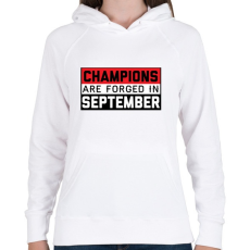 PRINTFASHION Bajnokok - Női kapucnis pulóver - Fehér
