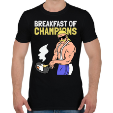 PRINTFASHION Bajnokok reggelije - Férfi póló - Fekete