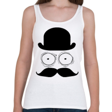 PRINTFASHION bajusz - Női atléta - Fehér női trikó