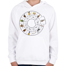 PRINTFASHION Bak - Gyerek kapucnis pulóver - Fehér