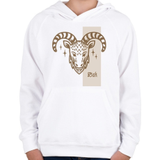 PRINTFASHION Bak horoszkóp - Gyerek kapucnis pulóver - Fehér