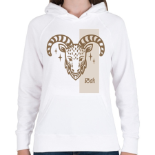 PRINTFASHION Bak horoszkóp - Női kapucnis pulóver - Fehér női pulóver, kardigán