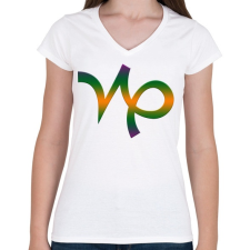 PRINTFASHION Bak - Női V-nyakú póló - Fehér női póló