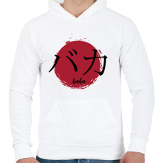 PRINTFASHION Baka - Férfi kapucnis pulóver - Fehér