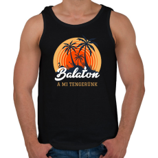 PRINTFASHION BALATON - Férfi atléta - Fekete