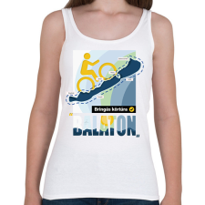 PRINTFASHION Balaton körbetekerés - Női atléta - Fehér női trikó