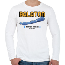 PRINTFASHION BALATON magyar riviéra - Férfi hosszú ujjú póló - Fehér férfi póló