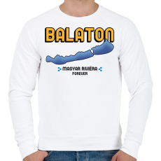 PRINTFASHION BALATON magyar riviéra - Férfi pulóver - Fehér