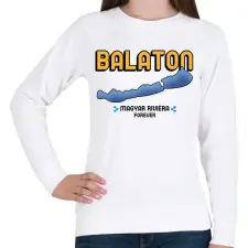 PRINTFASHION BALATON magyar riviéra - Női pulóver - Fehér női pulóver, kardigán