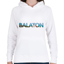PRINTFASHION Balaton - Női kapucnis pulóver - Fehér női pulóver, kardigán