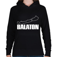 PRINTFASHION balaton - Női kapucnis pulóver - Fekete